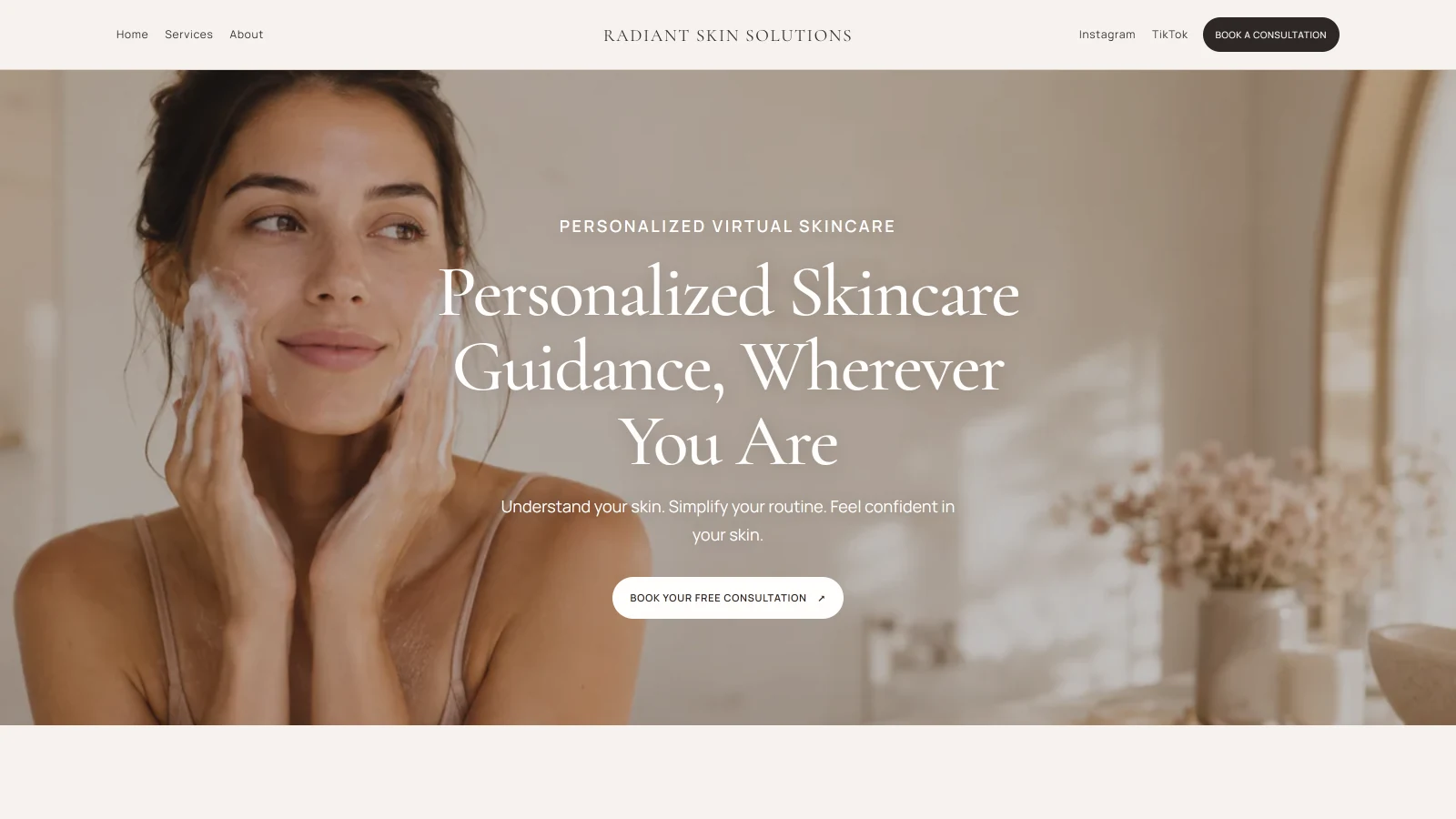 Screenshot af Radiant Skin Solutions