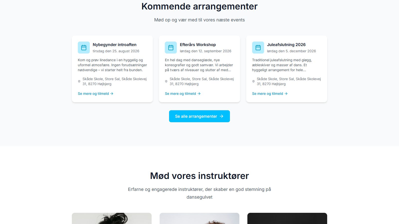 Kommende arrangementer